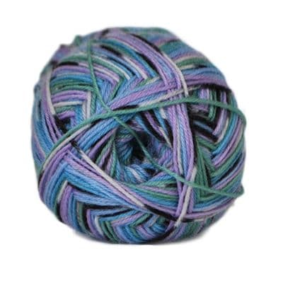 Hjertegarn ALOE SOCKWOOL 5020 bluebell print