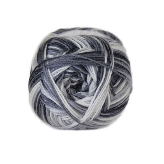 Hjertegarn ALOE SOCKWOOL 5030 monochrome print