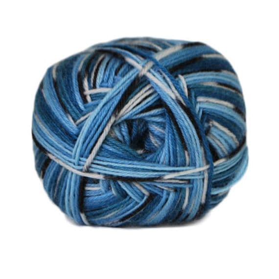 Hjertegarn ALOE SOCKWOOL 5090 blue print