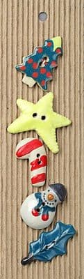 Incomparable BUTTONS L180 -  Christmas theme x 5