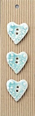 Incomparable BUTTONS L483 - filigree texture hearts x 3