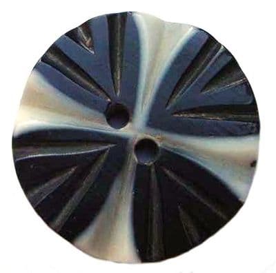 Indian Button - black and cream