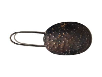 Indian Clasp Pin - beaten bronze effect