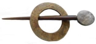 Indian Shawl Pin - round horn