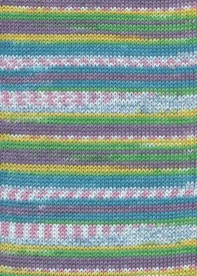 Lang Yarns BABY COTTON COLOR 178 turquoise fairisle print