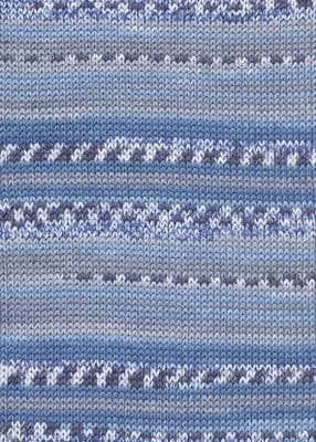 Lang Yarns BABY COTTON COLOR 34 blue fairisle print