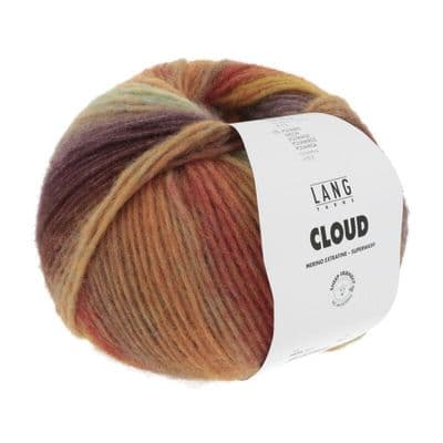 Lang Yarns CLOUD 0017 brown/red/mint