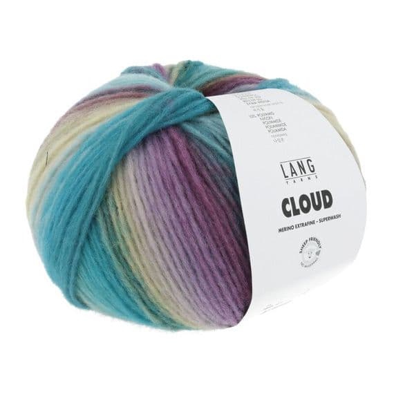 Lang Yarns CLOUD 0019 lilac/petrol/turquoise/green