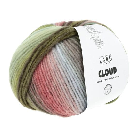 Lang Yarns CLOUD 0020 dark green/olive/light blue/red