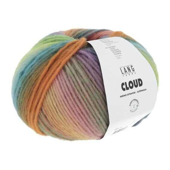 Lang Yarns CLOUD 0021 blue/orange/green/pink
