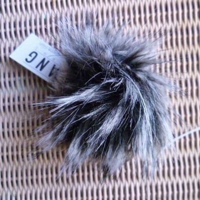 Lang Yarns Fun Fur POMPOM 10 cm  dark brown speckle