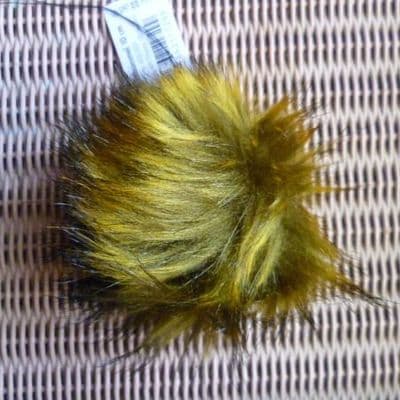 Lang Yarns Fun Fur POMPOM 10 cm ochre