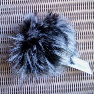 Lang Yarns Fun Fur POMPOM 12 cm  dark brown speckle
