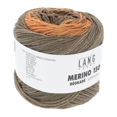 Lang Yarns MERINO 150 Dégradé 0006 orange/brown/grey