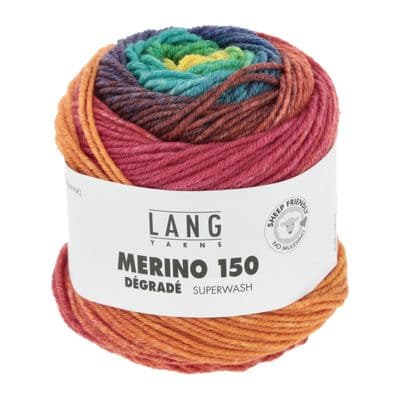 Lang Yarns MERINO 150 Dégradé 0008 rainbow