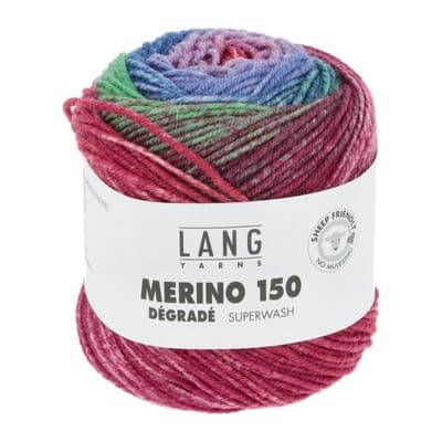 Lang Yarns MERINO 150 Dégradé 0013 red/blue/green