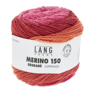 Lang Yarns MERINO 150 Dégradé 0015 pink/orange