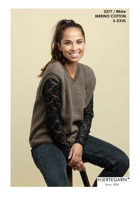 MERINO COTTON RIKKE VEST Free Pattern