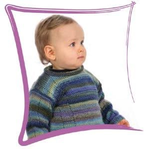 MILLE COLORI BABY's JUMPER Free Pattern