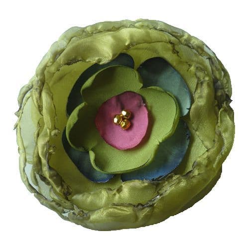 Organza Corsage - apple green