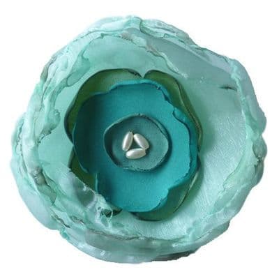 Organza Corsage - aqua