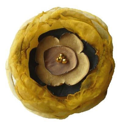 Organza Corsage - ochre