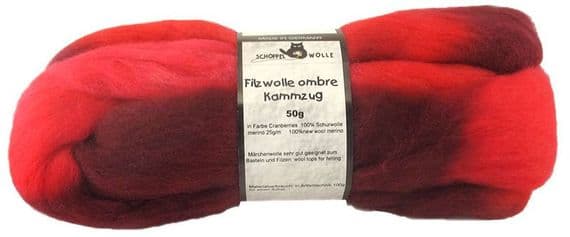 Schoppel-Wolle FILZWOLLE 50g 1963 Cranberries