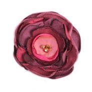 Silk Flower Brooch - fuchsia