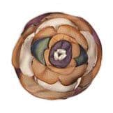 Silk Flower Brooch - mauve multi