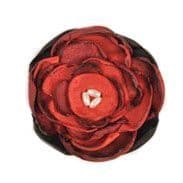 Silk Flower Brooch - red