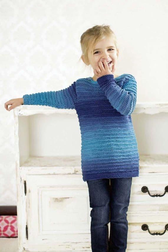 SOL degradé CHILD's SWEATER Free Pattern