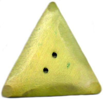 Triangular Wooden Button - kiwi