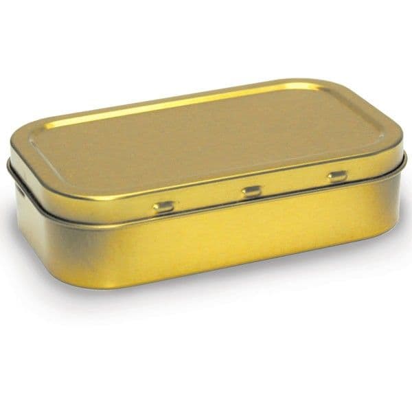 1oz (50ml) Air Tight Gold Colour Tobacco Tin