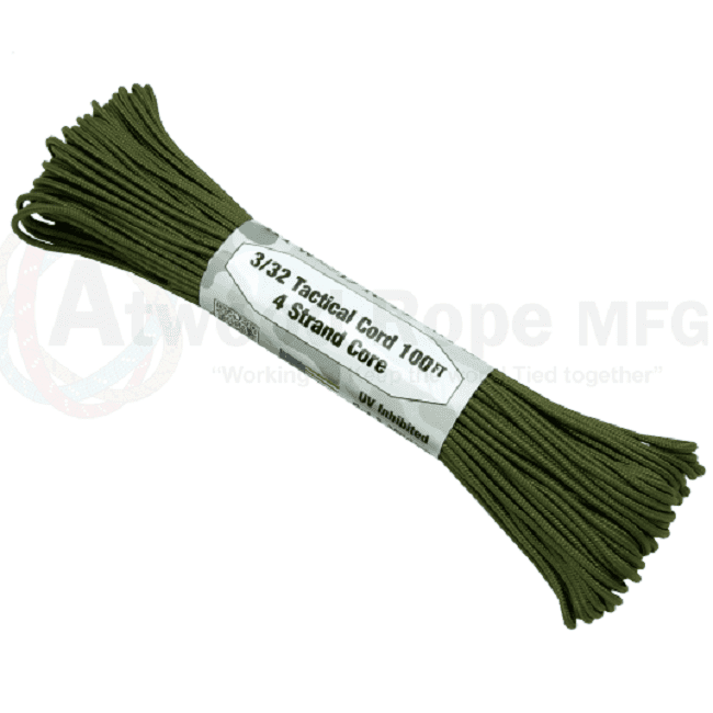 275 Paracord - US Made - Olive Green - 100' (30m)