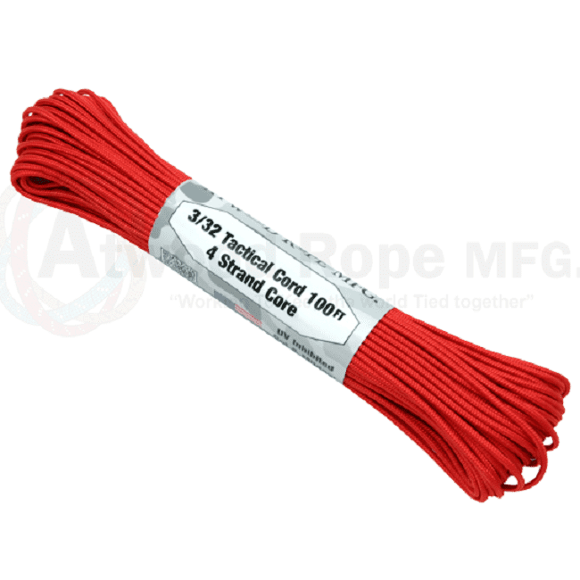 275 Paracord - US Made - Red - 100' (30m)