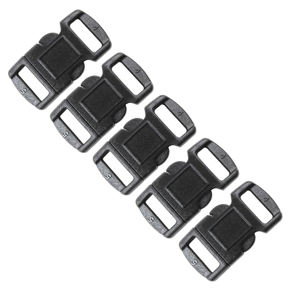 5 Pack Contoured Fastex Buckles - 10mm