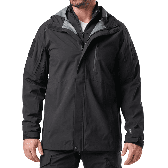 5.11 Tactical Force Rainshell Waterproof Jacket - Black