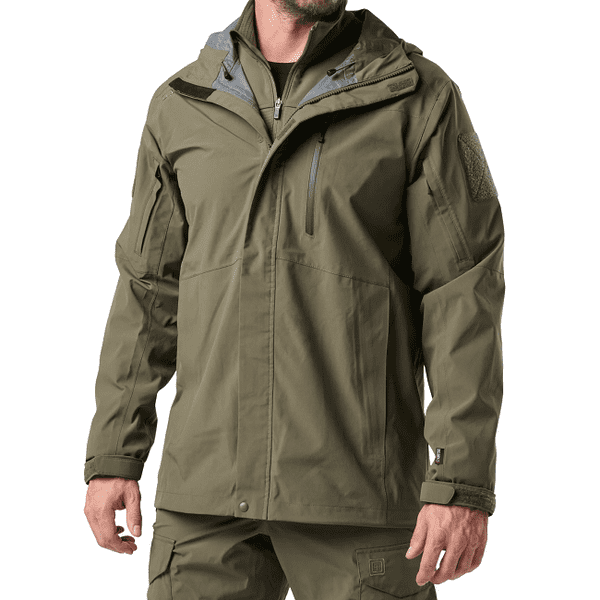 5.11 Tactical Force Rainshell Waterproof Jacket - Ranger Green