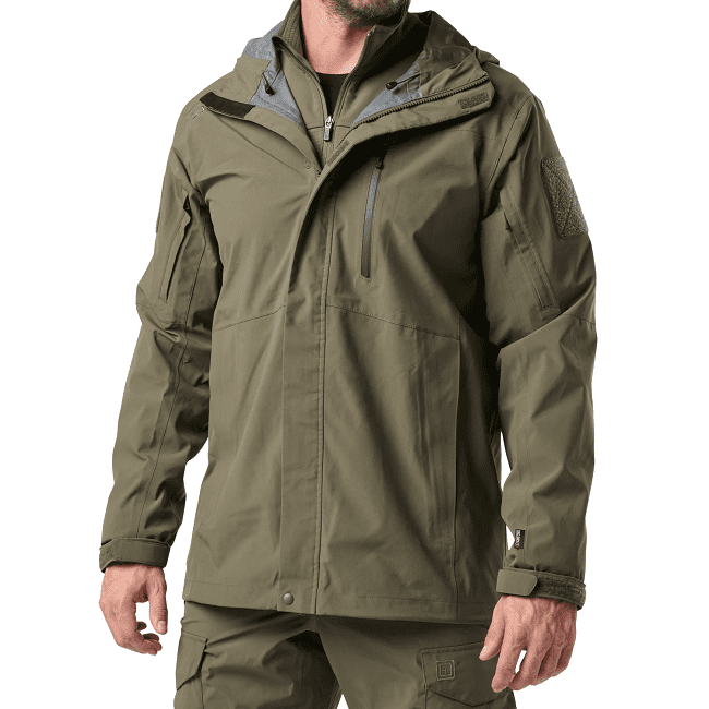 5.11 Tactical Force Rainshell Waterproof Jacket - Ranger Green