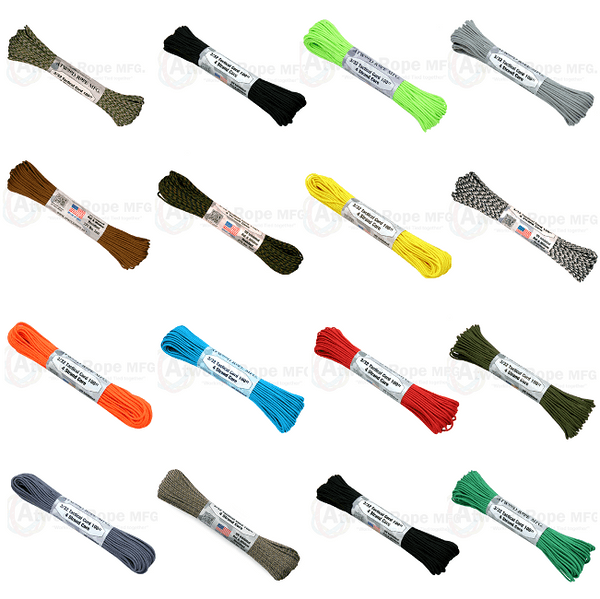 550 Paracord - US Made GSA Compliant - 100 Feet