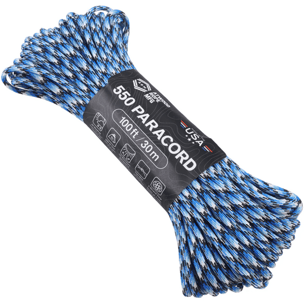 550 Paracord US Made GSA Compliant  - Blue Snake