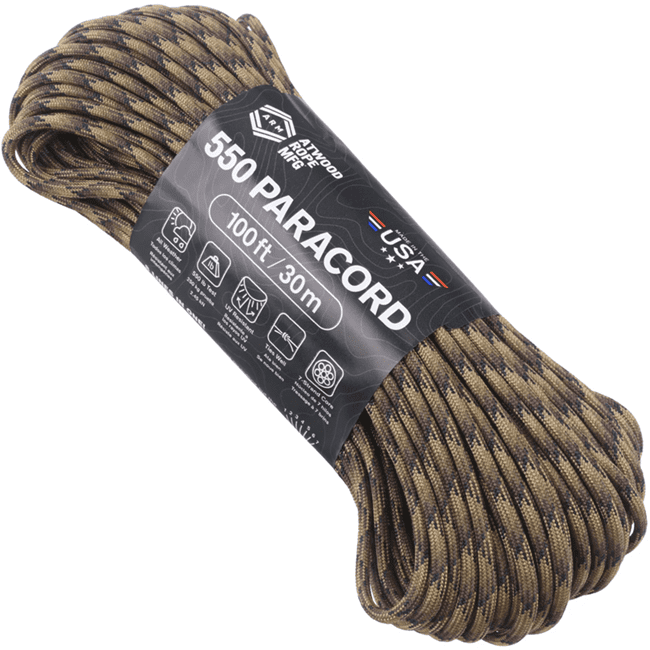 550 Paracord US Made GSA Compliant - FDE Camo