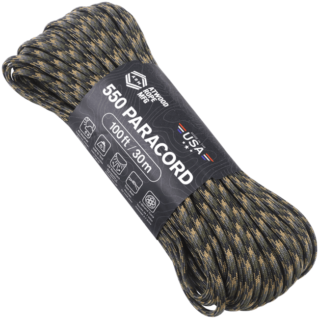 550 Paracord US Made GSA Compliant - Forest Camo