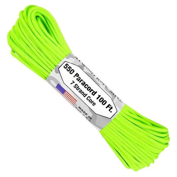 550 Paracord US Made GSA Compliant - Safety (Neon) Green