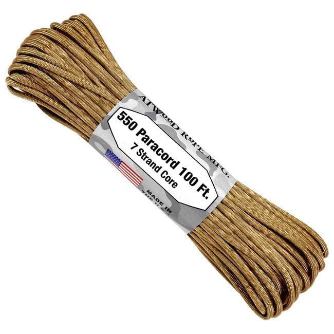 550 Paracord US Made GSA Compliant - Tan/Sand