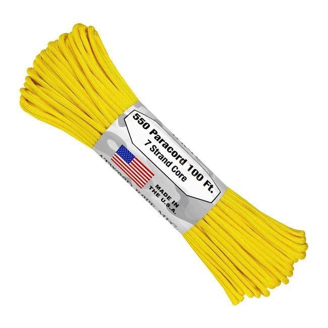 550 Paracord US Made GSA Compliant - Yellow
