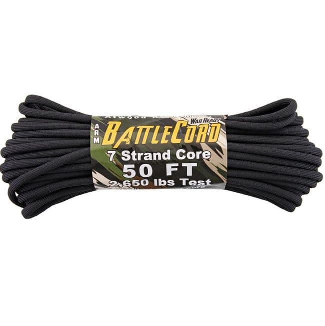 ARM BattleCord - Black - Regular paracord on steroids - 2,650lb Breaking Strain!!!