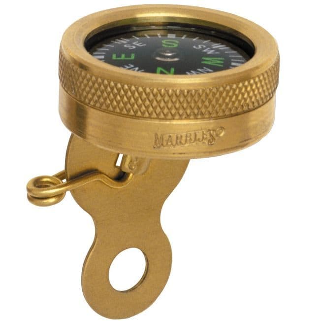 Brass Marbles 1" Pin On Compass