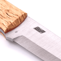 Brisa Trapper 95 Knife - Stabilised Curly Birch