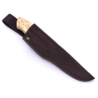 Brisa Trapper 95 Knife - Stabilised Curly Birch